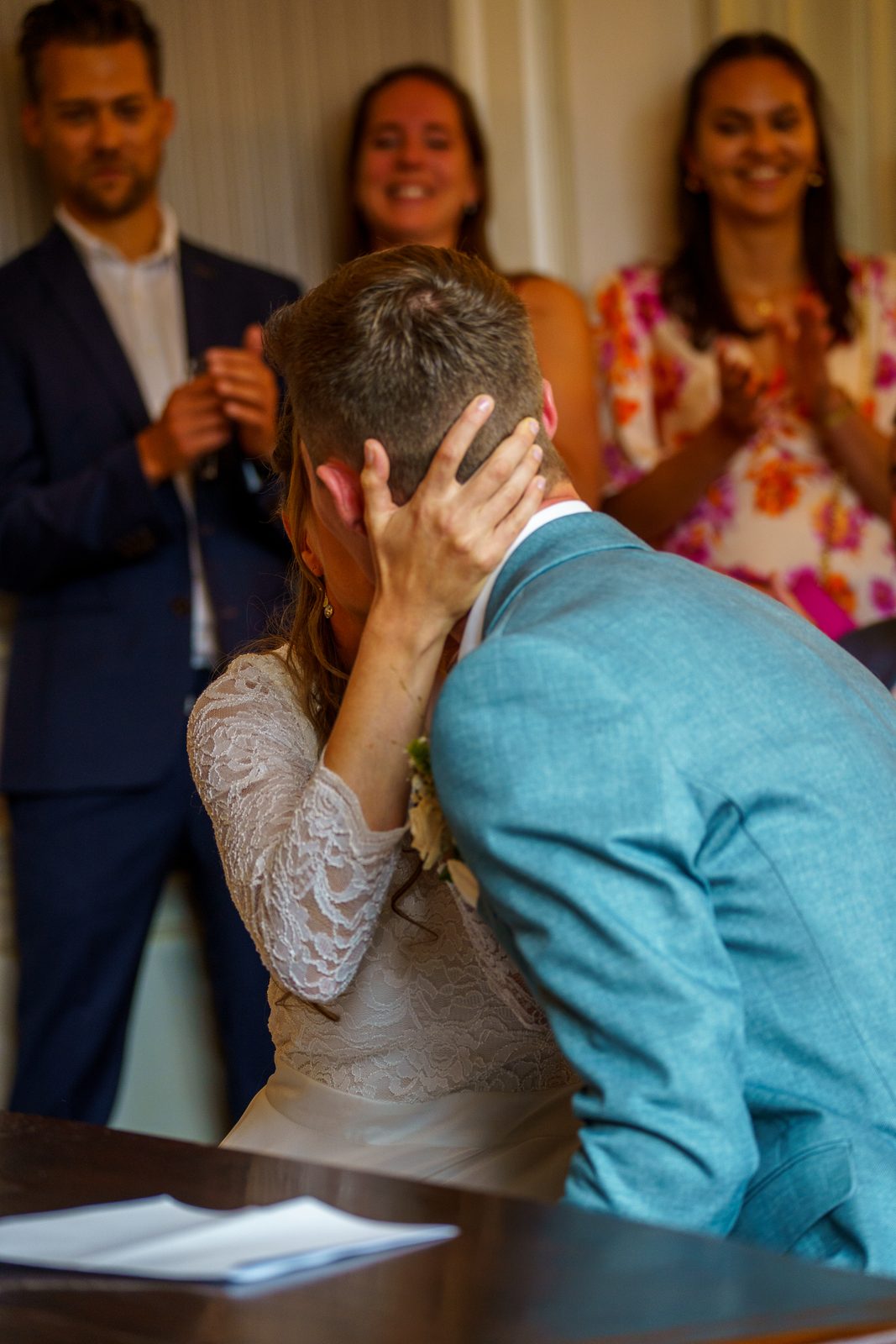 Emotioneel moment tijdens de ceremonie