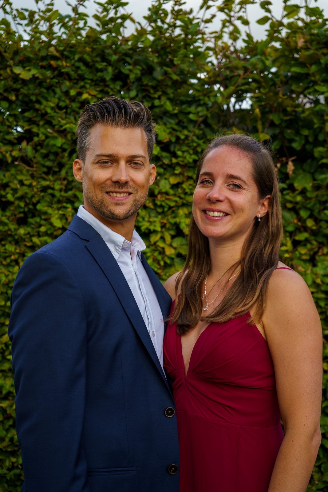 Koppelportret voor de haag